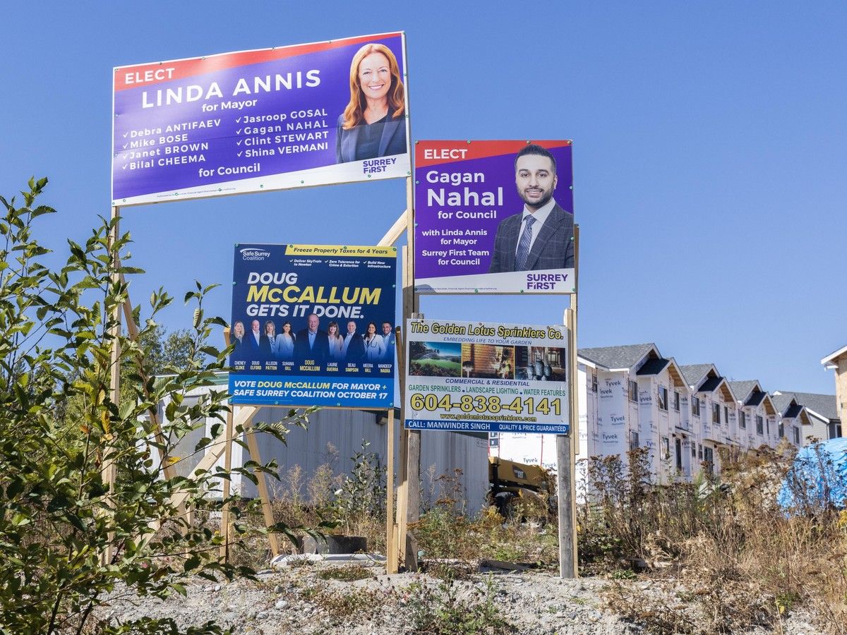 Surrey election signs