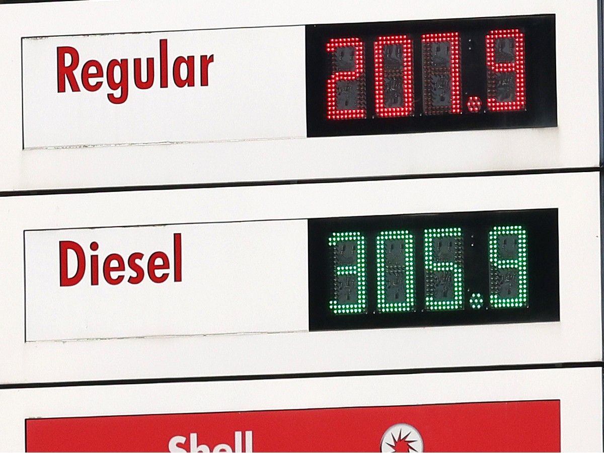 The price of diesel at some Vancouver gas stations hit $3.05.9 per litre on Thursday.