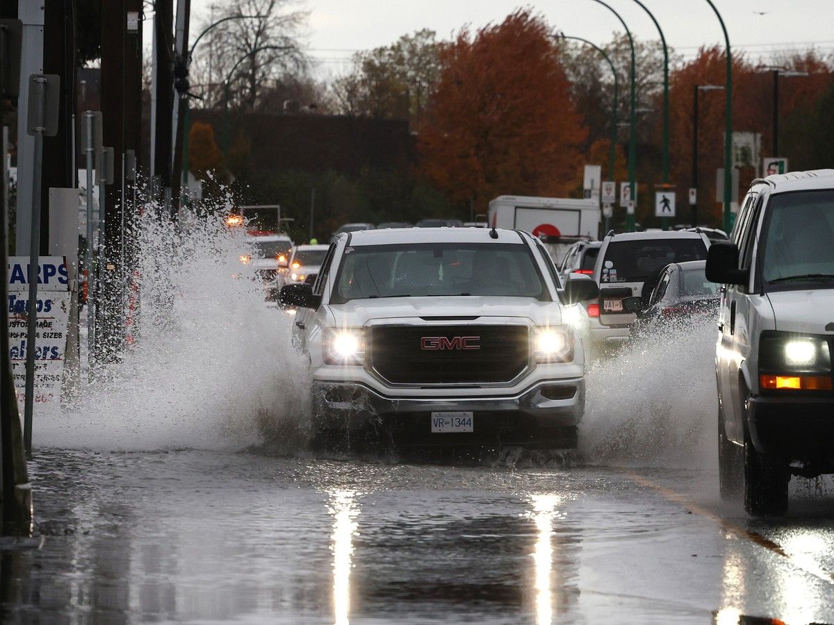 A rain-laden weather system currently over the B.C. North Coast is expected to reach the Lower Mainland Monday evening, said Environment Canada.