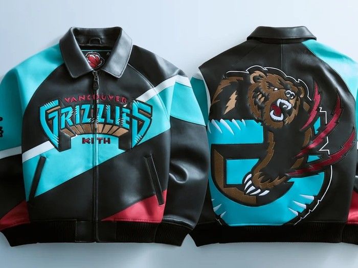 KITH is celebrating the launch of its first Vancouver store with a capsule collection including the KITH & AVIREX for the Vancouver Grizzlies Jacket.