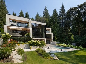 This home in West Vancouver has space for exercise as well as a viewing area where residents can watch salmon spawn.