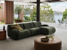King Living's 1977 sofa reflects the company's early focus on durable, adaptable furniture design.