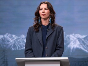 B.C. Green Party Leader Emily Lowan during the B.C. provincial leaders' debate in Vancouver on Oct. 14.