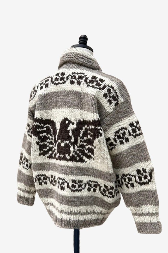 Eagle Cowichan sweater, $760 at Whistler Sweater Shop, whistlersweatershop.com.