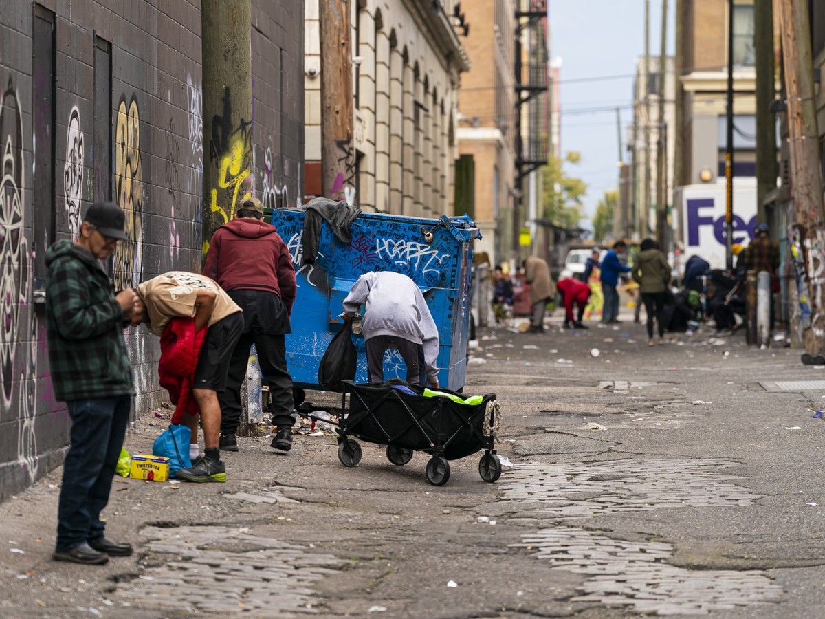 Scenes from the Downtown Eastside in Vancouver on Sept. 24, 2026.