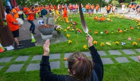Musqueam First Nations Band held a ceremony in tribute to those who died and were buried at the Kamloops residential school.