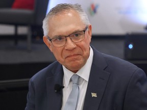 Lorne Doerkson, interim leader of the Conservative Party of B.C., attends a pre-election event hosted by the Vancouver Board of Trade on Oct. 13, 2026.