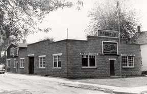 1945-Well built from concrete blocks, the Maedel's Beverage building houses the bottling machines that produce Pepsi-Cola and soft drinks for the area. (The Windsor Star-FILE)
