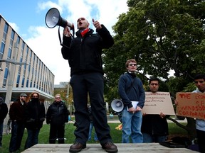 Edy Haddad is seen at the Occupy Windsor rally. (Dax Melmer/The Windsor Star)