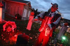 WINDSOR, ONT.: OCTOBER 31, 2010. -- One of many ornaments on David Tonial's front lawn is photographed during halloween in Windsor on Sunday, October 31, 2010.         (TYLER BROWNBRIDGE / The Windsor Star)