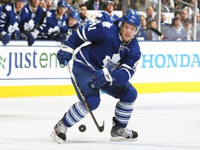 The Leafs will be looking for Nikolai Kulemin to break out of his scoring slump (Claus Andersen/Getty Images)