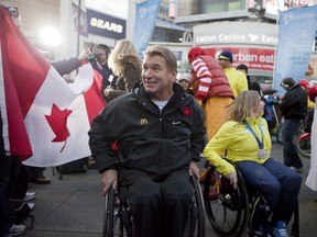 Rick Hansen in Toronto on Nov. 5, 2011. Photo by Matthew Sherwood for Postmedia.