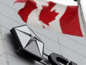 The Chrysler Canada headquarters sign is displayed in Windsor, Ontario, Canada on October 3, 2011.  (Photo By: Jason Kryk)