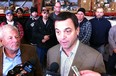 Ontario PC leader Tim Hudak visited Poirier Electric Ltd. in Windsor Thursday to tout his party's job creation plan. (Photo By: Nick Brancaccio)