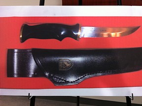 A knife like this is bein sought by Windsor Police in connection with a homicide.