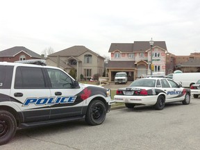 A worker was taken to hospital for observation this morning following a mishap with a nail gun on a construction site near Concord Court and Santo Drive. (Photo By: Dan Janisse)