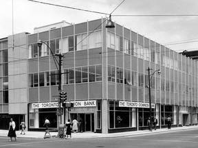 1965-The Toronto Dominion Bank at the corner of Ouellette Ave.and Wyandotte St. (The Windsor Star-FILE)