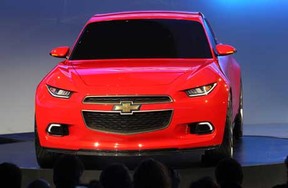 The Chevrolet Code 130R concept car is shown Monday, Jan. 9, 2012, at the Detroit International Auto Show in Detroit, Mi. (Photo By: Dan Janisse)