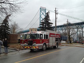 Windsor fire crews are cleaning up following a small fire in a classroom at the Great Lakes Environmental Research Centre on Riverside Drive West.