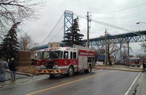 Windsor fire crews are cleaning up following a small fire in a classroom at the Great Lakes Environmental Research Centre on Riverside Drive West.