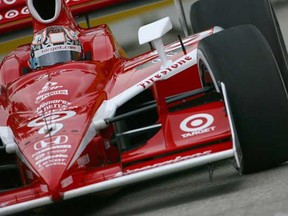 Scott Dixon drives the #9 Target Chip Ganassi Racing Dallara Honda during practice for the IRL IndyCar Series Detroit Indy Grand Prix on August 29, 2008 at The Raceway on Belle Isle in Detroit, Michigan. (Photo by Darrell Ingham/Getty Images)
