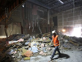 Construction continues on January 23, 2012 at the Palace Theatre in Windsor, Ontario. (Photo By: Dan Janisse)