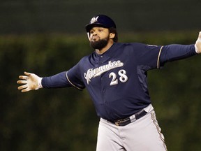 Prince Fielder is seen in this file photo. (Benny Sieu/Milwaukee Journal Sentinel/MCT)