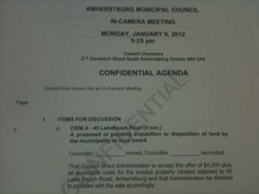 The Ombudsman's report into Amherstburg's closed-door meetings is on tap for Saturday's Star.