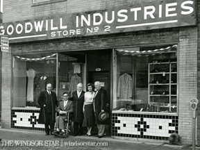 WINDSOR,Ont. Feb.7/1957-Goodwill Industries in Windsor has opened a new clothing outlet  at 1067 Drouillard rd. to handle an increased sales program. (The Windsor Star-FILE) HISTORIC