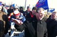 In this recent file photo, CAW president Ken Lewenza speaks at a rally for workers locked out of the Electro-Motive Diesel Inc. plant in London, Ont. Photographed Jan. 3, 2012.