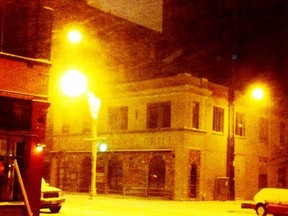 Snow falls in downtown Windsor on Feb. 10, 2012. (Photo By: Dylan Kristy)