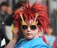 The Devonshire Mall was a popular destination Monday, Feb. 20, 2012, for celebrating Family Day. A number of activities were available for families. Matteo Dimario, 12, picked the rock star costume for a wacky family portrait. (DAN JANISSE/The Windsor Star)