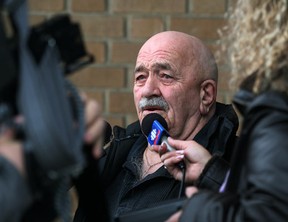 George Charette, father of Michelle Charette who was killed in 2000, speaks to the media outside Superior Court February 23, 2012. (NICK BRANCACCIO/The Windsor Star)