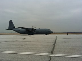 A Hercules aircraft at Windsor Airport on Feb. 10, 2012. (Photo By: Trevor Wilhelm)