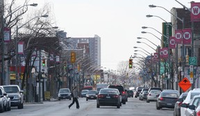 The business secton of Walkerville in Windsor, Ont. features an assortment of restaurants and stores. The neighbourhood was voted one of the best old house neighbourhoods in Canada by This Old House. (DAN JANISSE/The Windsor Star)