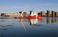 The CCGS Samuel Risley, a Canadian Coast Guard icebreaker, is seen on the Detroit River in this February 2010 file photo. -- Nick Brancaccio / The Windsor Star