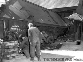 HISTORIC-March.2 1955- Accident at the downtown train station. (The Windsor Star-FILE) train