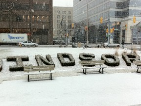 Snow dusts Windsor on Feb. 21, 2012. (Photo By: Nick Brancaccio)