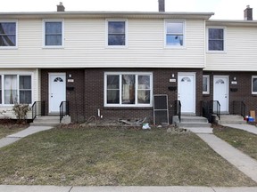 A townhouse at 1209 Central Avenue is pictured Sunday, Mar. 4, 2012. (DAX MELMER/The Windsor Star)
