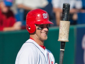 Bryce Harper in the uniform of the Washington Nationals in March 2011.