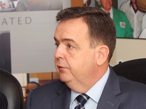 Ontario finance minister and Windsor-Tecumseh MPP Dwight Duncan is pictured a press conference on March 14, 2012.