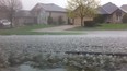 Hail falls in Windsor, Ont. on Mar. 30, 2012.