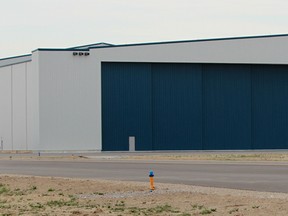 The newly completed aircraft maintenance, repair and overhaul (MRO) hangar at Windsor Airport. Photographed Mar. 23, 2012.