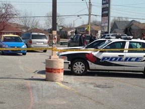 A reader submitted image from the scene at Hawthorne Plaza in Windsor, Ont. on March 7, 2012.