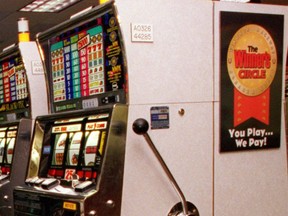 A slot machine at Windsor Raceway is seen in this 1998 file photo.