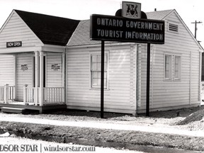 Oct.3/1946-A new service not only for visitors from across the border but from Windsorites themselves, opened its doors for business this morning. The Ontario Government Information Bureau at the exit from the Ambassador Bridge, 775 Huron Line. (The Windsor Star-FILE)
