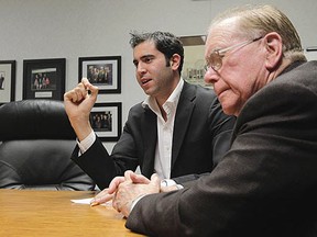 Windsor city councillors Al Maghnieh, left, and Hilary Payne are seen in this file photo. (Jason Kryk/The Windsor Star)