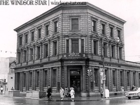 Windsor,ONT. Apr.4/1964-The main branch of the Bank of Montreal at 200 Ouellette Ave. is being cleaned out. The old building will be demolished to make room for a modern building.(The Windsor Star-FILE)