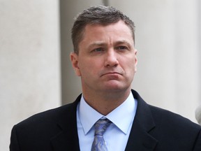 Det. David Van Buskirk on his departure from the courthouse, April 26, 2012. (Dan Janisse / The Windsor Star)