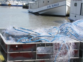 Fishing nets are seen at Wheatley Harbour in this March 2010 file photo. (Sharon Hill / The Windsor Star)